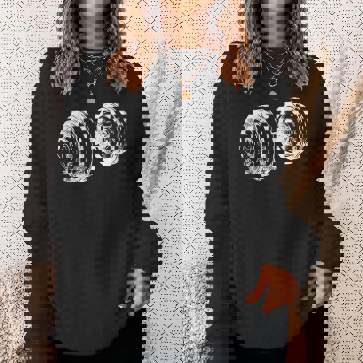 ダンベルデザインフィットネス上腕二頭筋トレーニング スウェットシャツ 彼女への贈り物