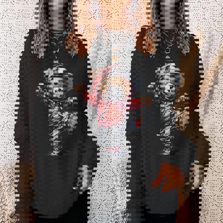 テディ愛好家やキッズダンサーのための面白いクマ スウェットシャツ 彼女への贈り物