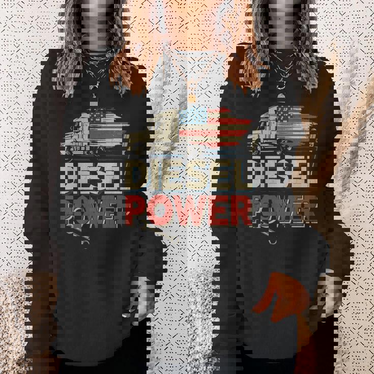 ディーゼルパワーシャツ ディーゼルトラックアクセサリー ディーゼル整備士 長袖tシャツ スウェットシャツ 彼女への贈り物