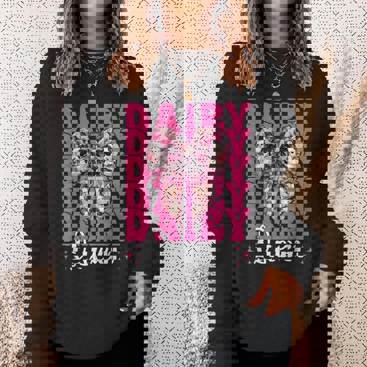 デイリークイーン 酪農家 牛 酪農 少女 ママ コケット スウェットシャツ 彼女への贈り物