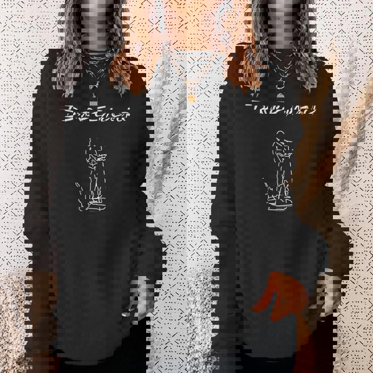 デヴィッド・ギルモアオン・ア・アイランド・ワンカラースケッチ スウェットシャツ 彼女への贈り物