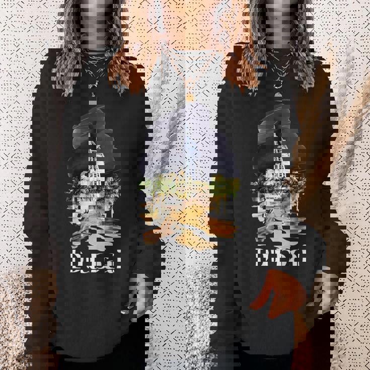 ドバイ Uae お土産絵画 ドバイの街 シャツ 長袖tシャツ スウェットシャツ 彼女への贈り物