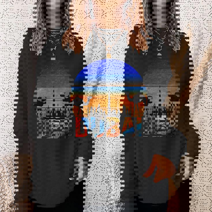 ドバイ ブルジュ ハリファ ヴィンテージ Uae ドバイ アラビア キャメル お土産 長袖tシャツ スウェットシャツ 彼女への贈り物