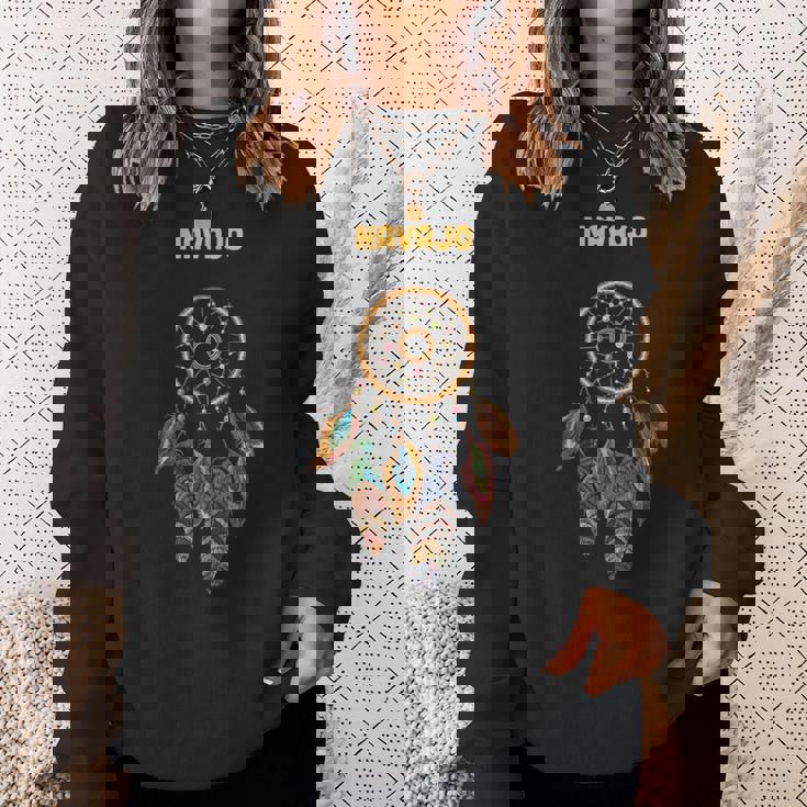 ナバホ族ネイティブアメリカン インディアン レトロ ドリームキャッチャー スウェットシャツ 彼女への贈り物