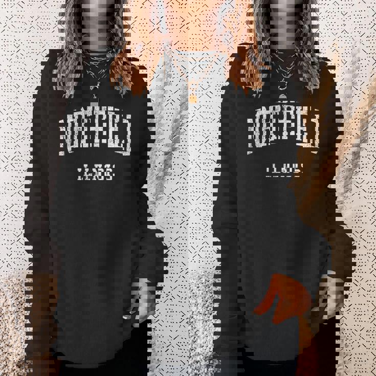 ノースフィールド イリノイ Il ビンテージ アスレチック スポーツデザイン スウェットシャツ 彼女への贈り物