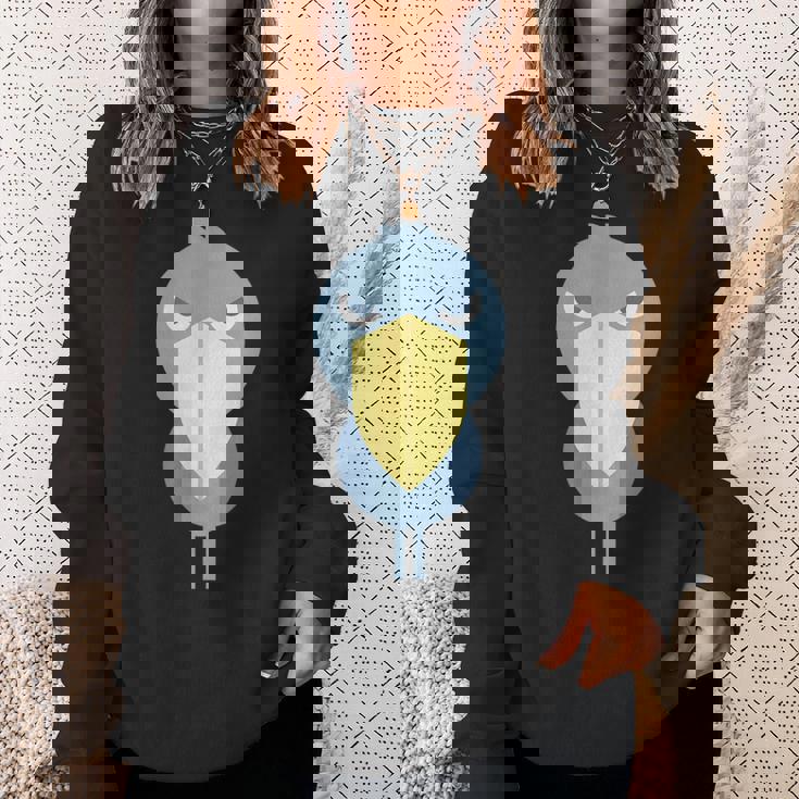 ハシビロコウ アニマル イラスト ミニマル 図案 シンプル ユニセックス ギフト スウェットシャツ 彼女への贈り物