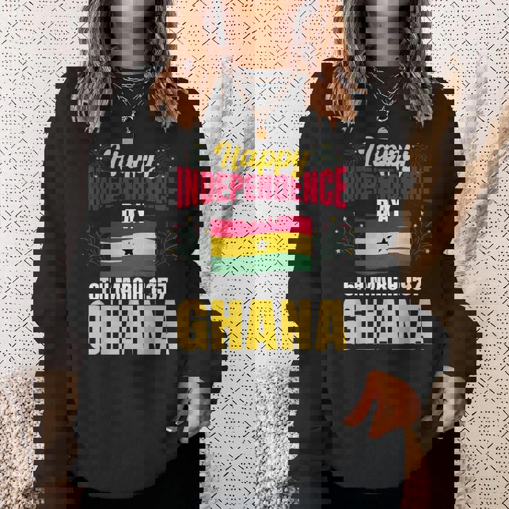 ハッピー独立記念日 ガーナ ガーナの歴史の誇り スウェットシャツ 彼女への贈り物