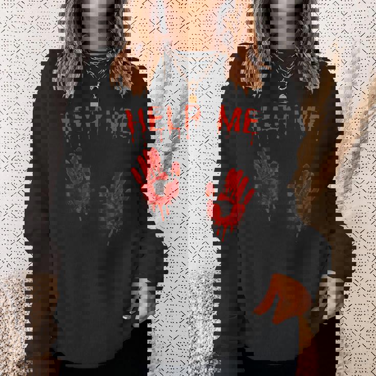 ハロウィーン-血まみれの手血のスプラッターコスチュームゾンビ スウェットシャツ 彼女への贈り物