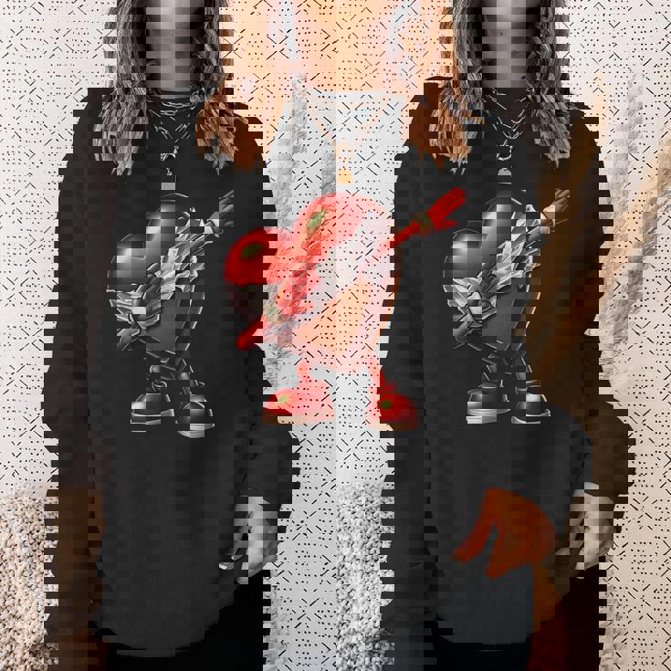 バレンタインデー チョコレート ハート ダビングデザイン スウェットシャツ 彼女への贈り物