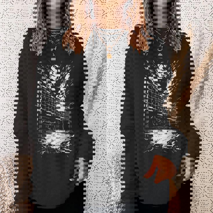 バレーボールのボールを描くバレーボーラー スウェットシャツ 彼女への贈り物