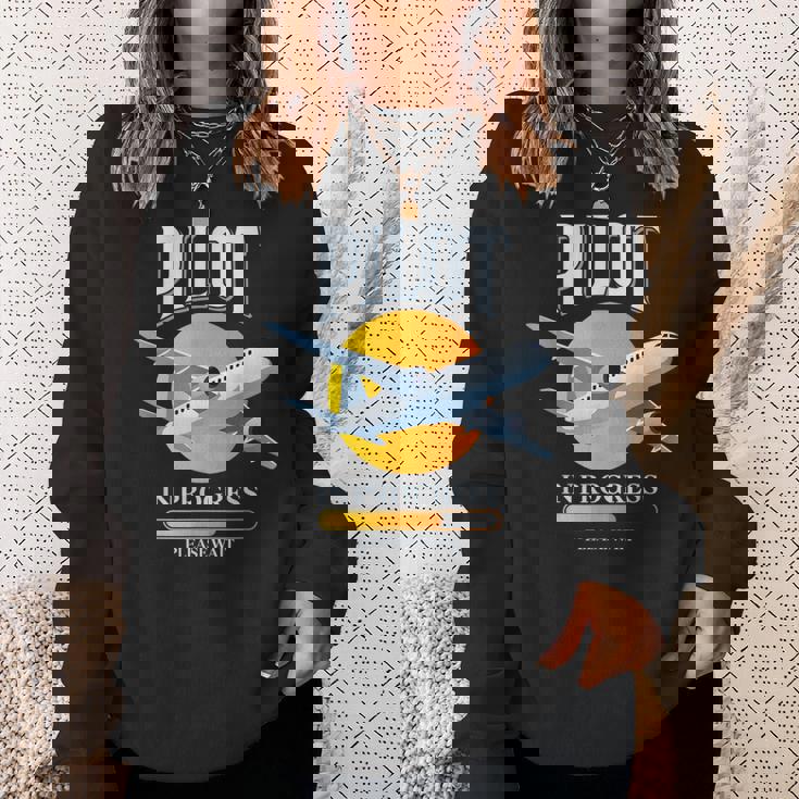 パイロット・イン・プログレス飛行機航空学校飛行機 スウェットシャツ 彼女への贈り物