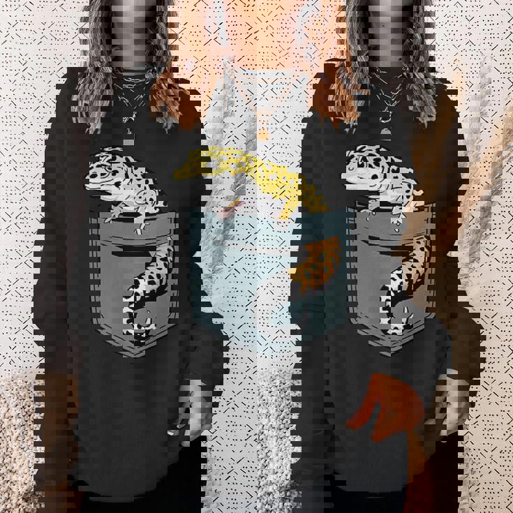 ヒョウ ヤモリ トカゲ 爬虫類 ヒョウ ヤモリ愛好家 スウェットシャツ 彼女への贈り物