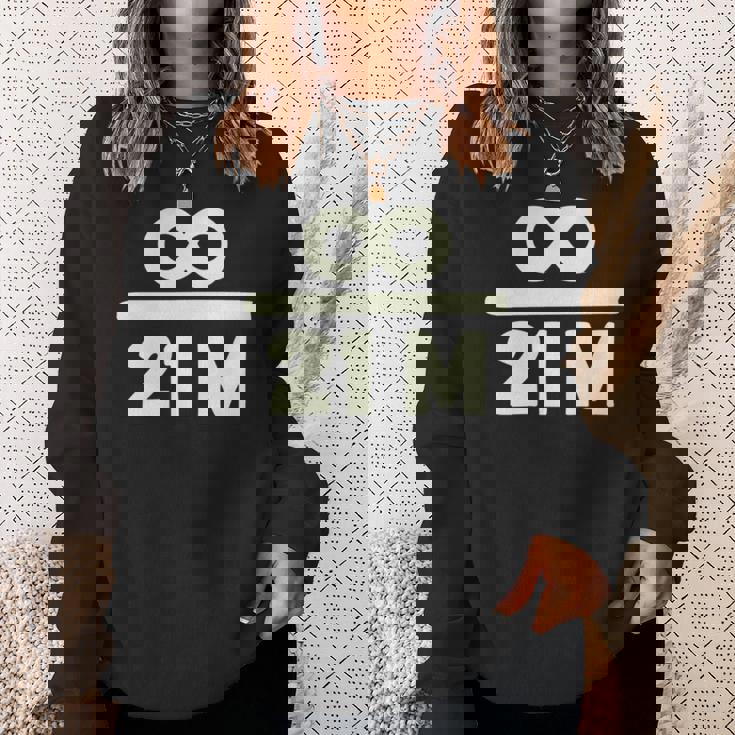 ビットコイン 2100万 マーケットキャップ 暗号通貨愛好家向け 長袖tシャツ スウェットシャツ 彼女への贈り物