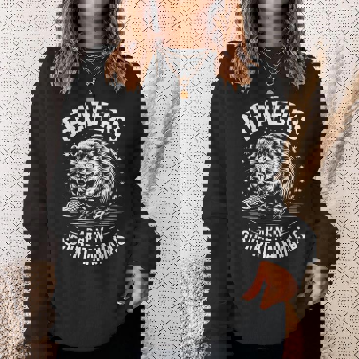 ビーバーズ スピリットアニマルズ おもしろビーバー スウェットシャツ 彼女への贈り物