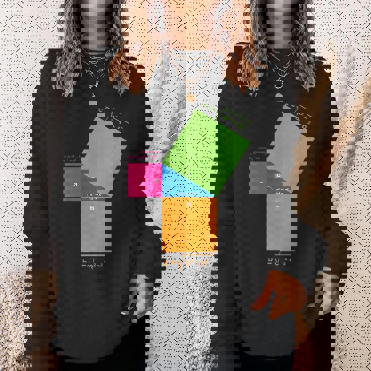 ピタゴラスの定理 教師と生徒のための数学の数式 スウェットシャツ 彼女への贈り物