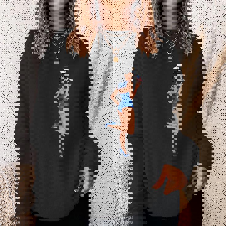 ピンナップガール セーラー アメリカ国旗 スウェットシャツ 彼女への贈り物