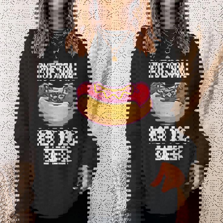 プロフェッショナルホットドッグイーターファニーホットドッグ スウェットシャツ 彼女への贈り物