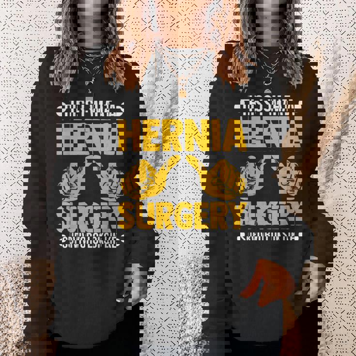 ヘルニア 手術 患者 回復 お見舞い 駄じゃれ スウェットシャツ 彼女への贈り物