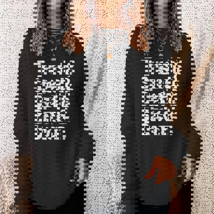 ヘヴィメタル音楽ファンリスト スラッシュスピード ドゥーム デス ブラック スウェットシャツ 彼女への贈り物