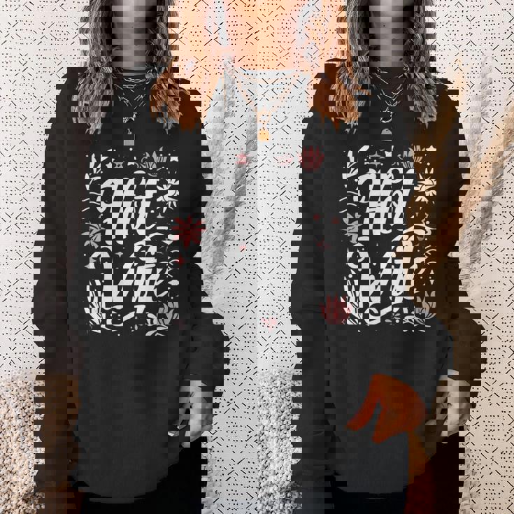 ホットワイフライフスタイルセクシーホットワイフ 長袖tシャツ スウェットシャツ 彼女への贈り物