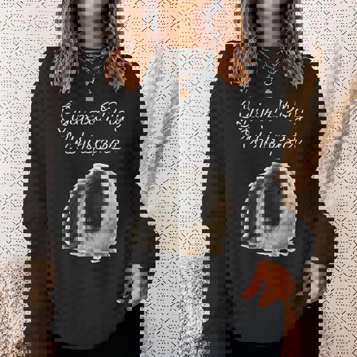 モルモットのささやき-ペルーのモルモット スウェットシャツ 彼女への贈り物