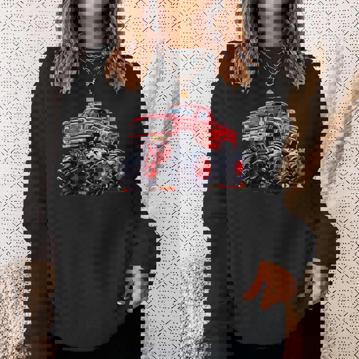 モンスタートラック 幼児用 キッズ レトロ ヴィンテージ モンスタートラック スウェットシャツ 彼女への贈り物