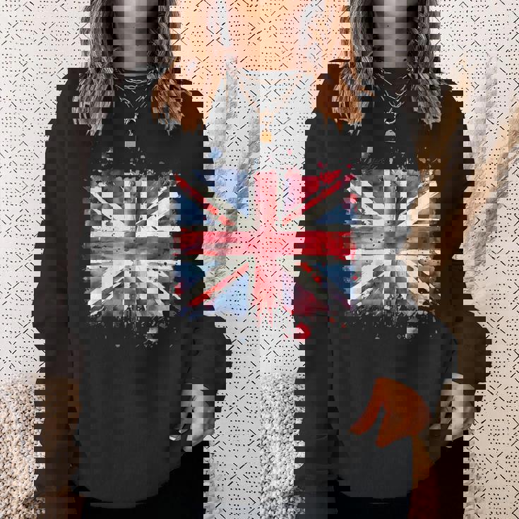 ユニオンジャック インクスタイル アート イギリス国旗 イギリス 国旗 イギリス スウェットシャツ 彼女への贈り物