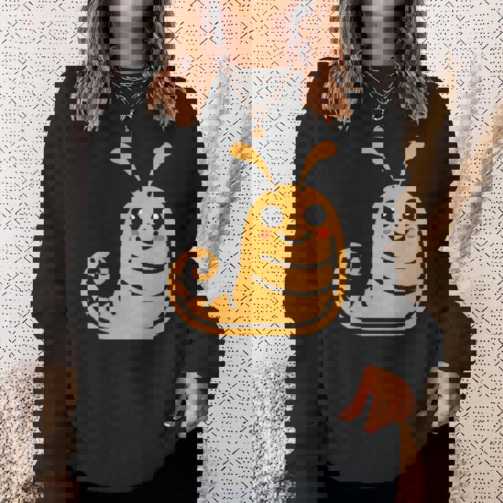 ユーモア ナメクジ 昆虫 かわいい ミニマリスト シンプル ナメクジ スウェットシャツ 彼女への贈り物