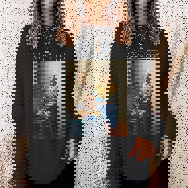 ヨハネス・フェルメール 芸術家のための芸術 ミルクメイド スウェットシャツ 彼女への贈り物