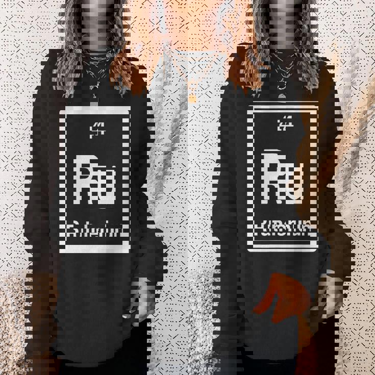 ルテニウム Ru 元素周期表 サイエンスギフト スウェットシャツ 彼女への贈り物