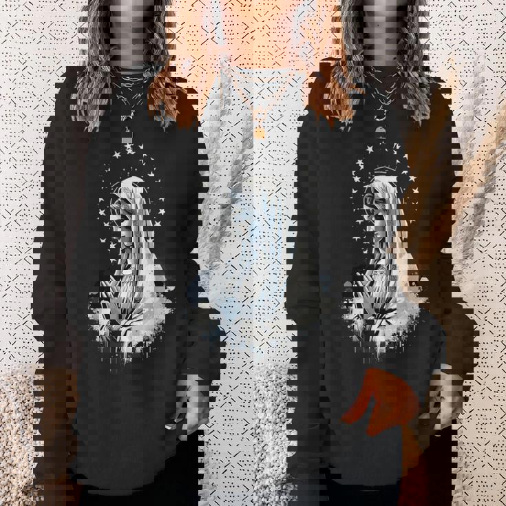 ルルドの聖母マリア 強力なシンボル 母マリア スウェットシャツ 彼女への贈り物