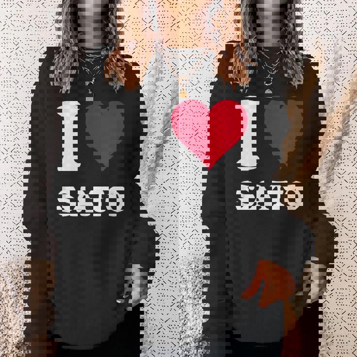 レッドハート I Loveato スウェットシャツ 彼女への贈り物