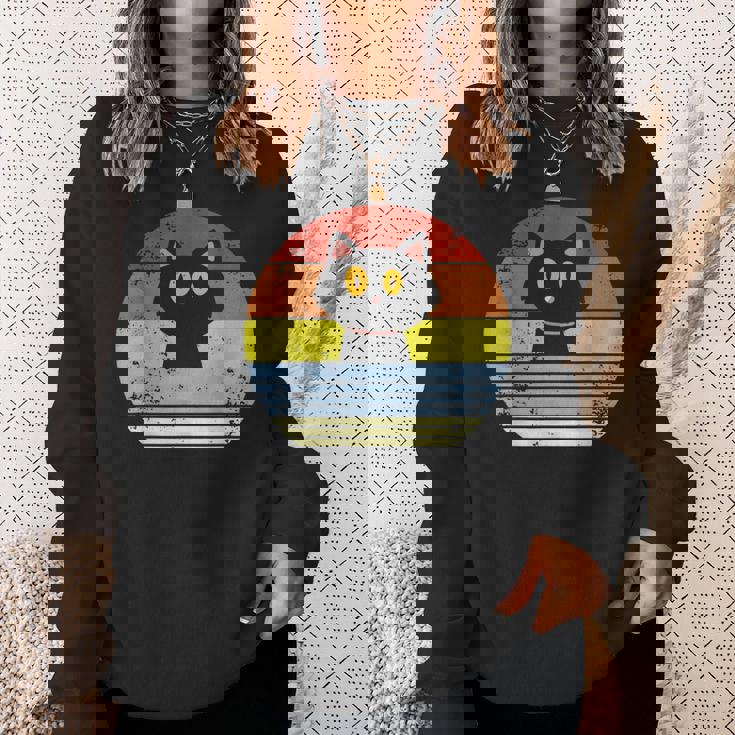 レトロ 猫 ヴィンテージ かわいい 子猫 ニャー キティ キティ スウェットシャツ 彼女への贈り物