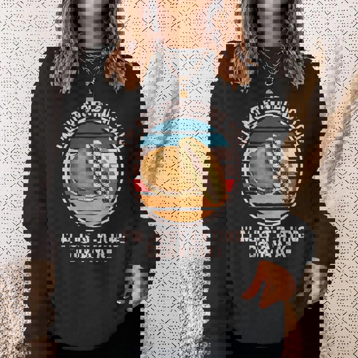 レトロどら焼き 俺は君を無視しない ただ食べているだけどら焼き スウェットシャツ 彼女への贈り物