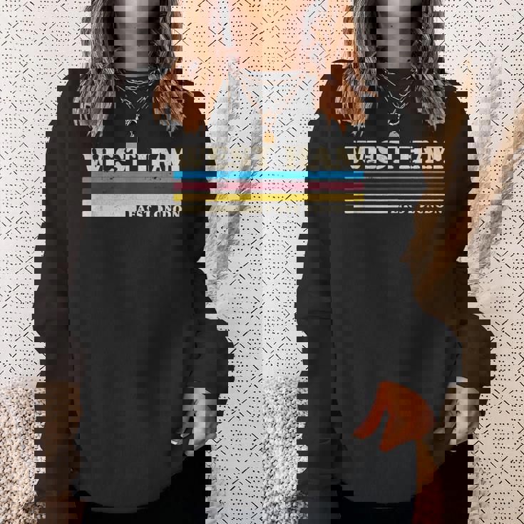 レトロストライプ ウエストハム スウェットシャツ 彼女への贈り物