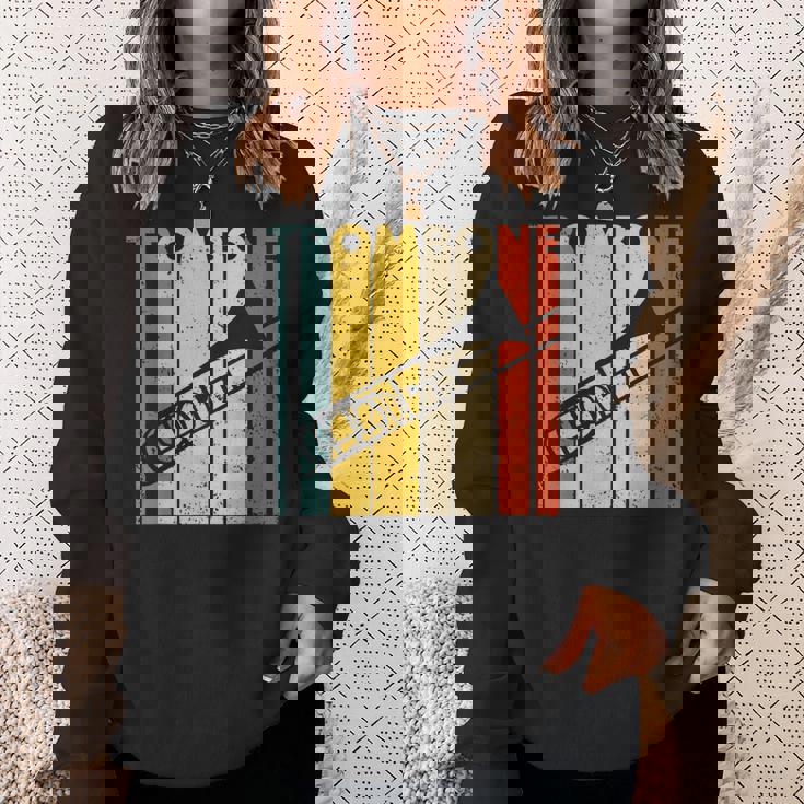 レトロトロンボーン I マーチングバンド I 吹奏楽部 I トロンボーン スウェットシャツ 彼女への贈り物