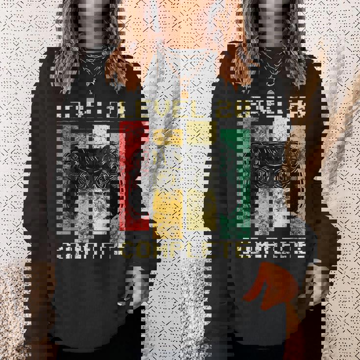 レベル20コンプリート20歳誕生日プレゼントゲーマー スウェットシャツ 彼女への贈り物