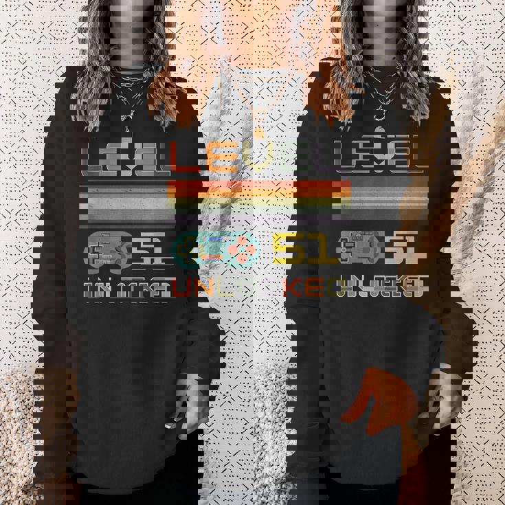 レベル51 アンロック ゲーマー 51歳の誕生日 スウェットシャツ 彼女への贈り物