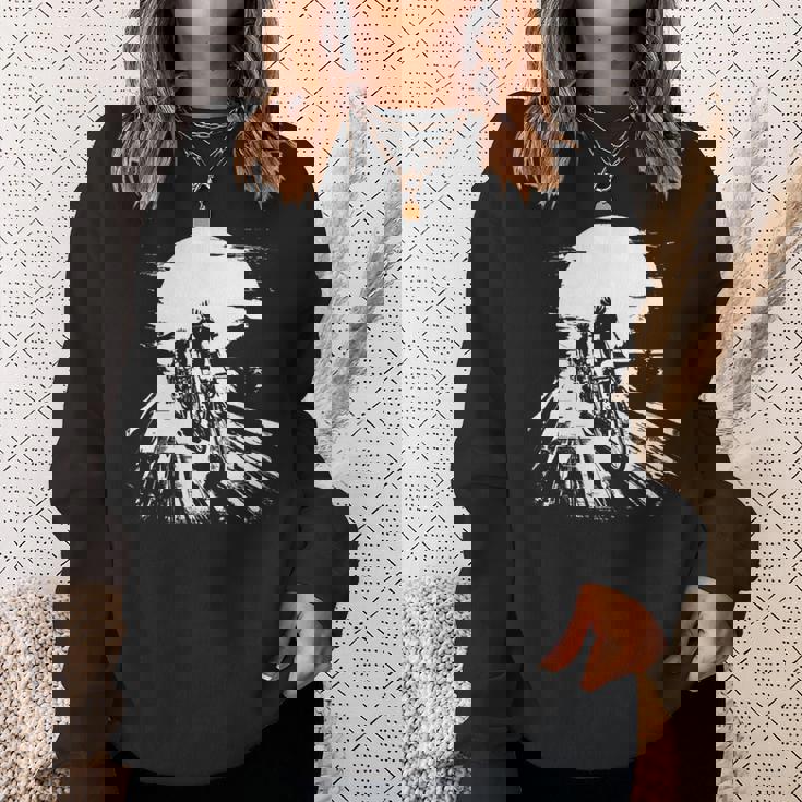 レーシング・サイクリスト、バイカー・サイクリズムを描く 長袖tシャツ スウェットシャツ 彼女への贈り物