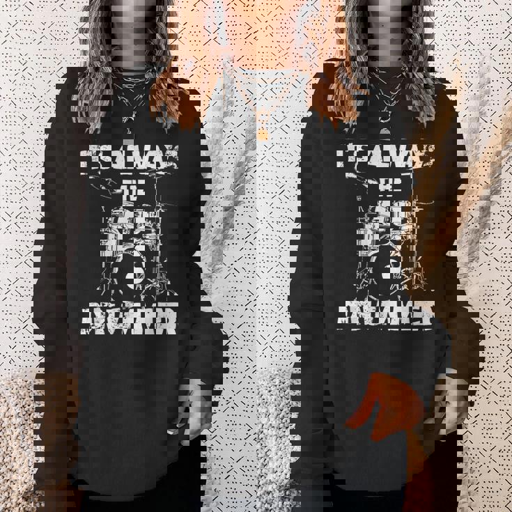 ロックミュージックドラマー スウェットシャツ 彼女への贈り物