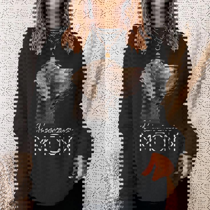 ワイマラナー 犬 ママ スウェットシャツ 彼女への贈り物