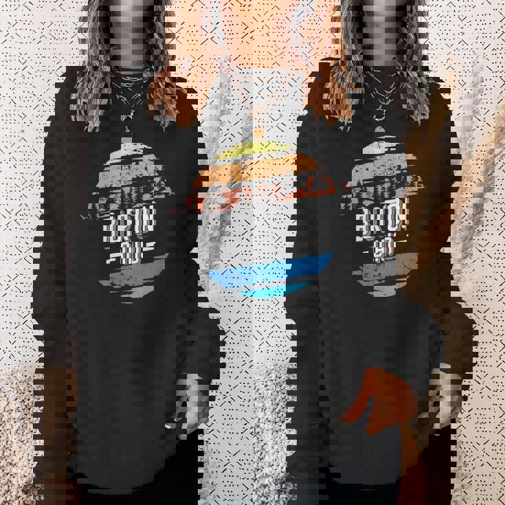 ヴィンテージ バートン オハイオ州サンセットお土産プリント スウェットシャツ 彼女への贈り物