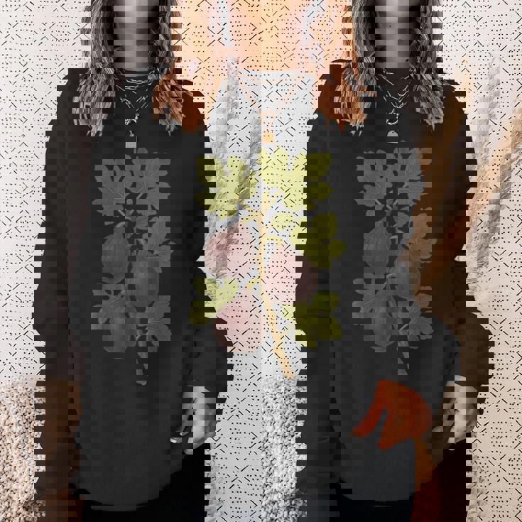 ヴィンテージ ボタニカル イチジク 自然 フルーツ アートプリント スウェットシャツ 彼女への贈り物