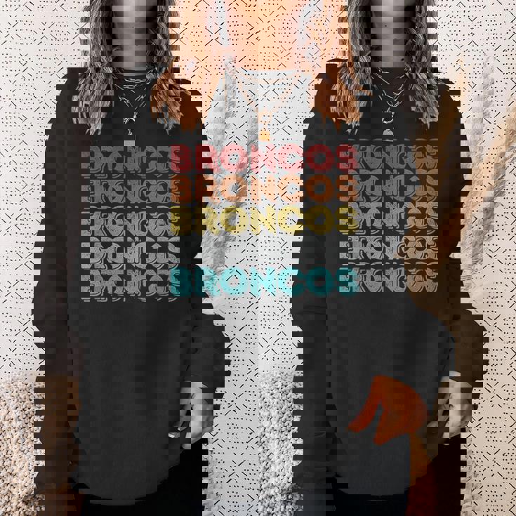 ヴィンテージ レトロ ブロンコス スウェットシャツ 彼女への贈り物