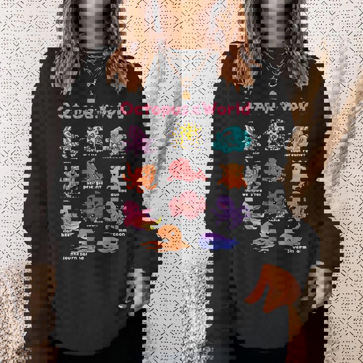 世界のタコ 海の動物 タコ好き 海洋生物 スウェットシャツ 彼女への贈り物