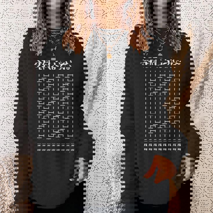 今日何しようかなー あみだくじの面白ネタ 二度寝 あみだくじ ギャグ ジョーク お布団好き おもしろ 長袖tシャツ スウェットシャツ 彼女への贈り物