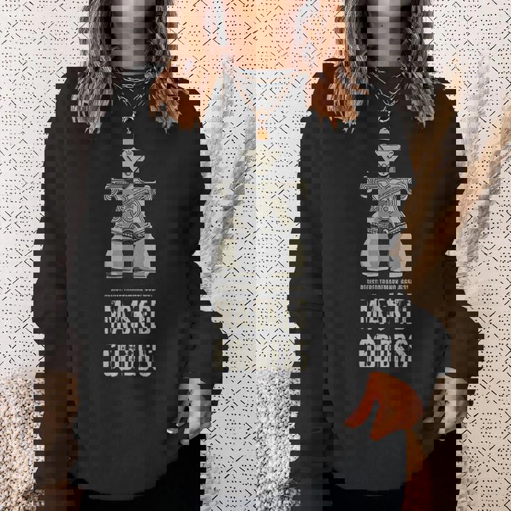 仮面の女神 機動戦士みたいな土偶 縄文 土偶 はにわ 考古学 茅野市 国宝土偶 スウェットシャツ 彼女への贈り物