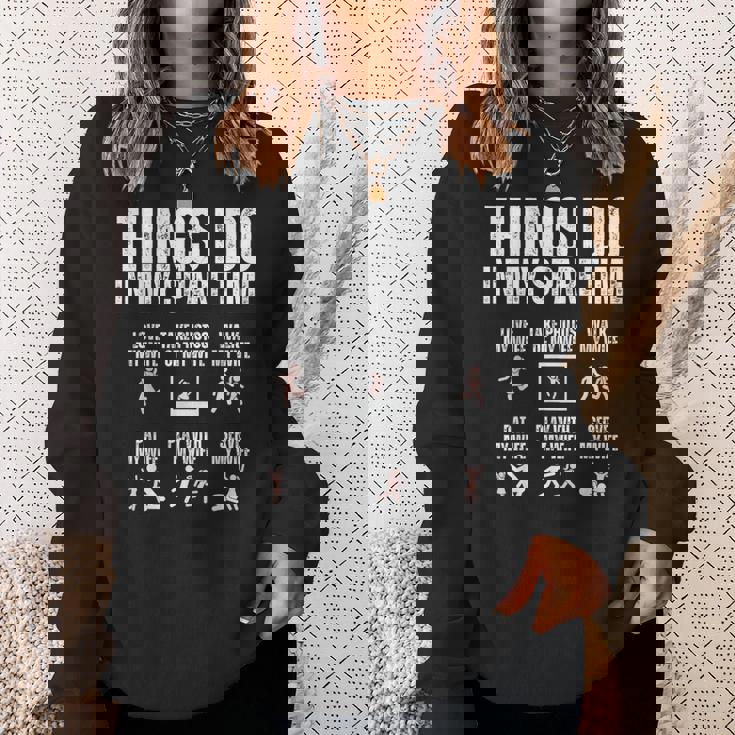 余暇にすること愛妻が大好き スウェットシャツ 彼女への贈り物