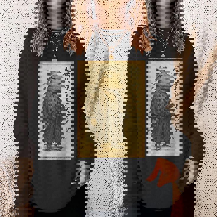 侍カピバラジャパン ビンテージアート スウェットシャツ 彼女への贈り物