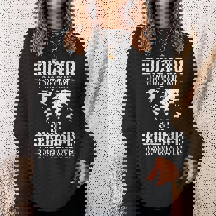 地理教師 地理学者 世界地図 学習史 スウェットシャツ 彼女への贈り物